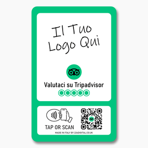 Custom Branded Tripadvisor Review Card - Tap and Scan - 224 Italy