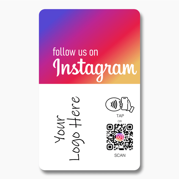 Follow us on Instagram Card - Tap and Scan - 224 Italy