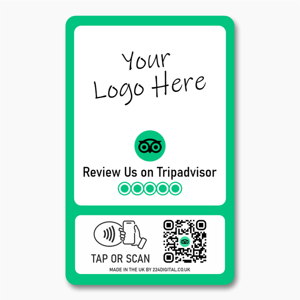 Custom Branded Tripadvisor Review Card - Tap and Scan - 224 Italy