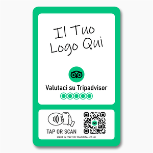 Custom Branded Tripadvisor Review Card - Tap and Scan - 224 Italy