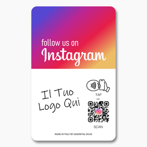 Follow us on Instagram Card - Tap and Scan - 224 Italy