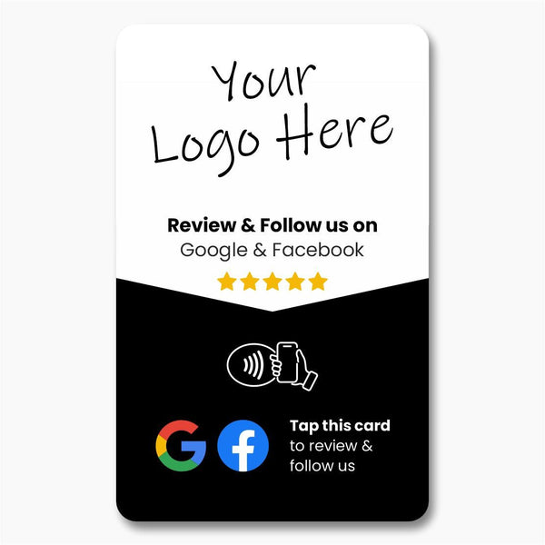 Google & Facebook Review & Follow Card - Custom Branded - 224 Italy