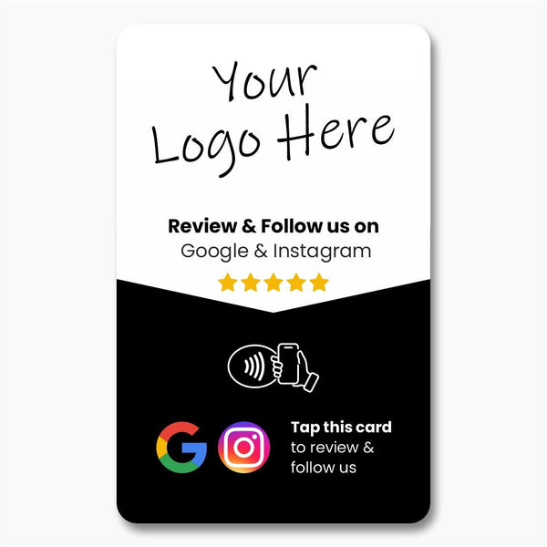 Google & Instagram Review & Follow Card - Custom Branded - 224 Italy