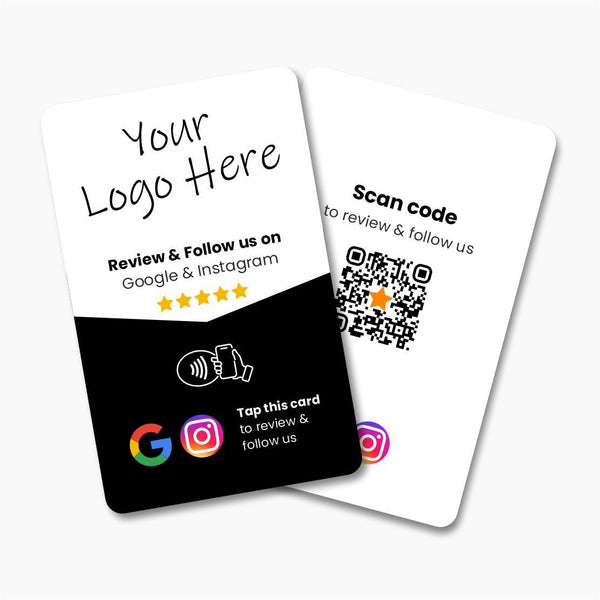 Google & Instagram Review & Follow Card - Custom Branded - 224 Italy