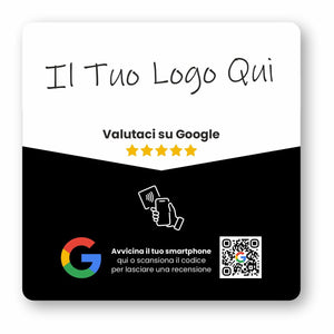 Google Premium Review Plate - Custom Logo - 224 Italy