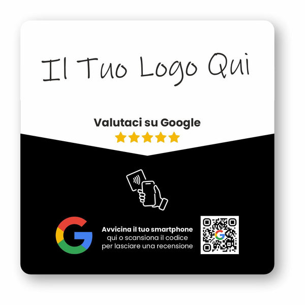 Google Premium Review Plate - Custom Logo - 224 Italy
