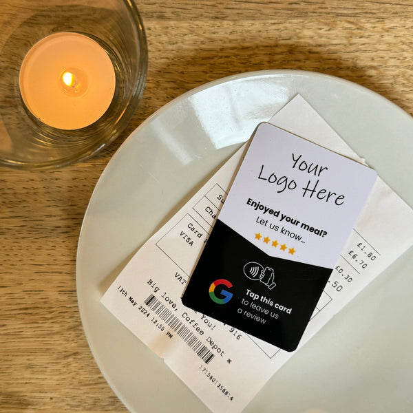 Google Restaurant Review Card & A6 Sign Bundle - Custom Branded - Tap and Scan - 224 Italy