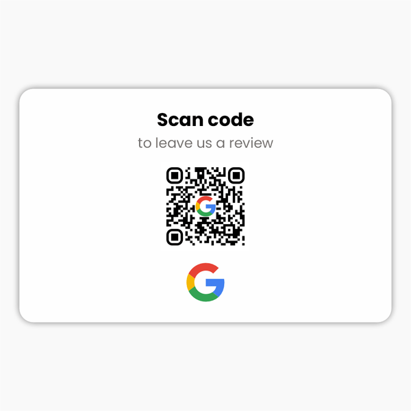 Google Restaurant Review Card & A6 Sign Bundle - Custom Branded - Tap and Scan - 224 Italy