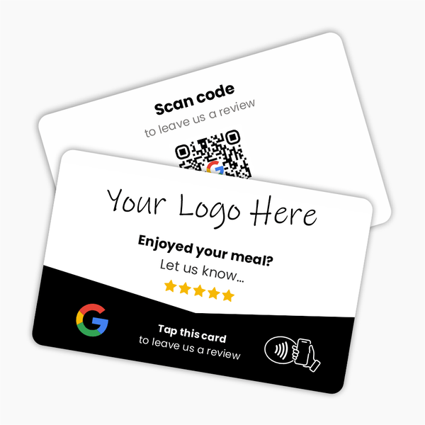 Google Restaurant Review Card & A6 Sign Bundle - Custom Branded - Tap and Scan - 224 Italy