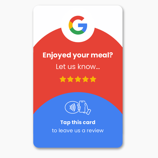 Google Restaurant Review Card & A6 Sign Bundle - Tap and Scan - 224 Italy