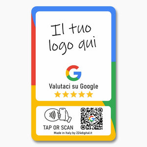 Google Review Card - Custom Branded - Tap and Scan - 224 Italy