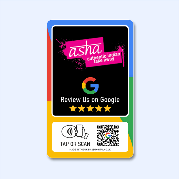 Google Review Card - Custom Branded - Tap and Scan - 224 Italy