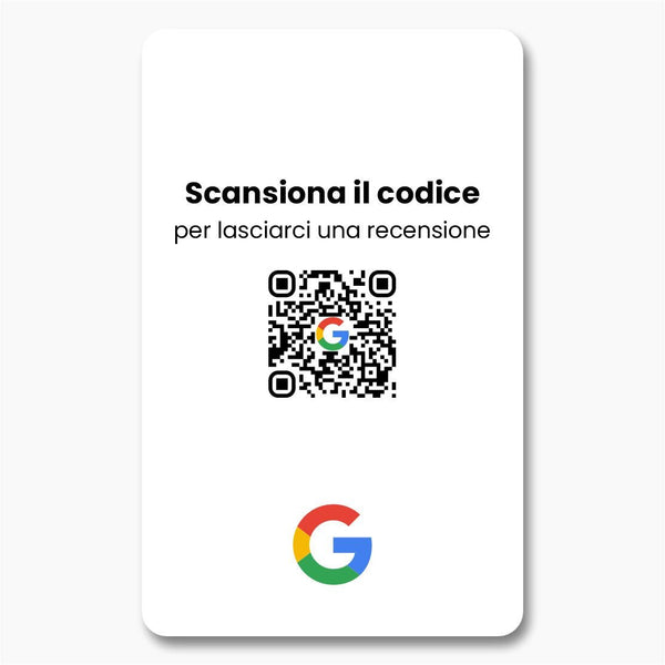 Google Review Card - Custom Branded - Tap and Scan - 224 Italy