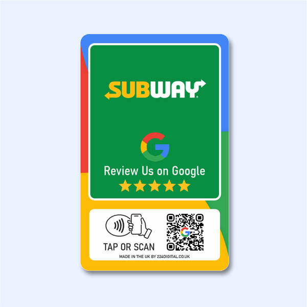 Google Review Card - Custom Branded - Tap and Scan - 224 Italy