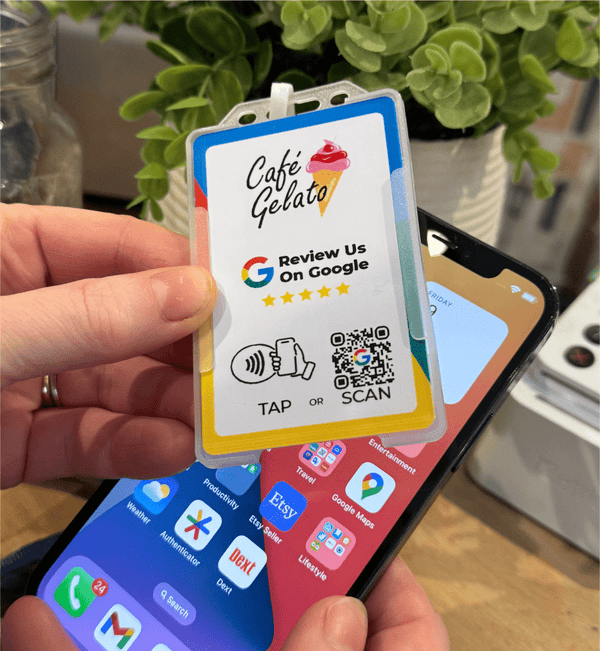 Google Review Card - Custom Branded - Tap and Scan - 224 Italy