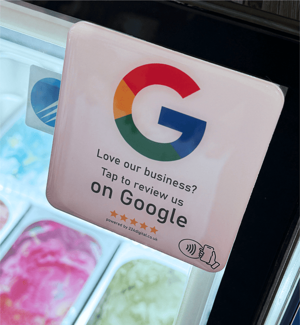 Google Review Plate - Self Adhesive - NFC only - 224 Italy