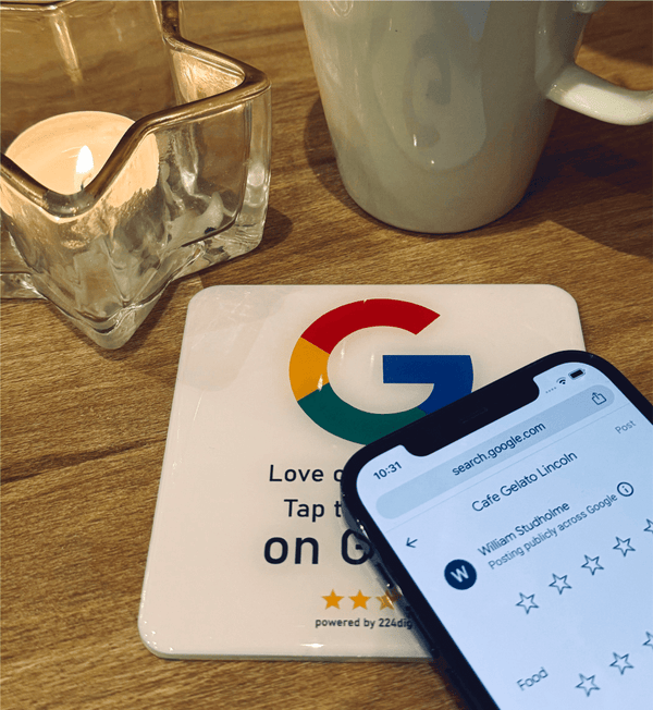 Google Review Plate - Self Adhesive - NFC only - 224 Italy