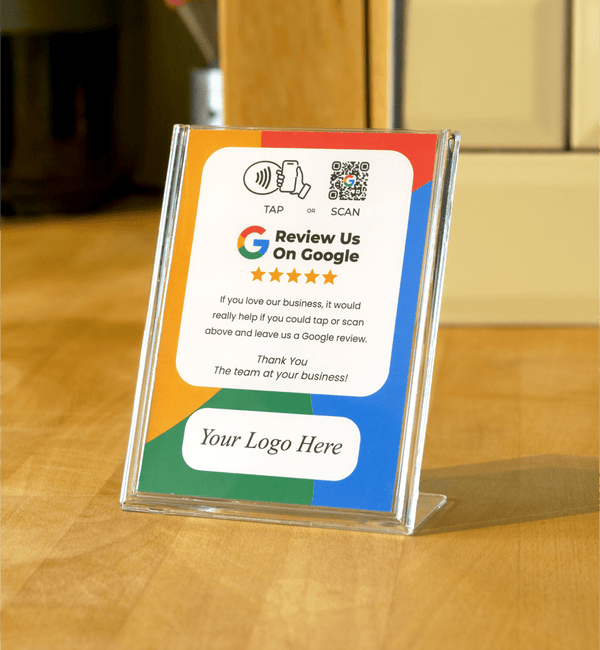 Google Review Sign - Custom Logo - Tap or Scan - 224 Italy