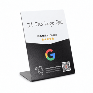 Google Review Sign - Premium Design - Custom Logo - 224 Italy