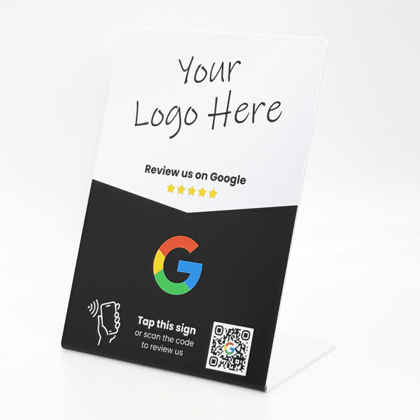 Google Review Sign - Premium Design - Custom Logo - 224 Italy