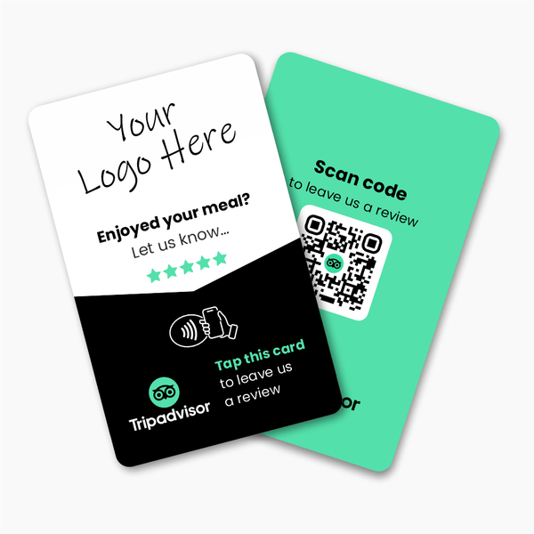 Tripadvisor Restaurant Review Card & A6 Sign Bundle - Custom Branded - Tap and Scan - 224 Italy