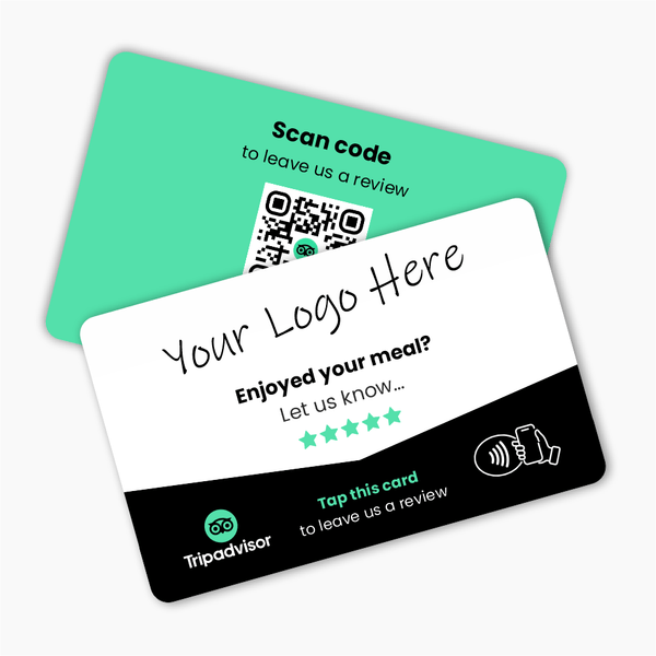 Tripadvisor Restaurant Review Card & A6 Sign Bundle - Custom Branded - Tap and Scan - 224 Italy