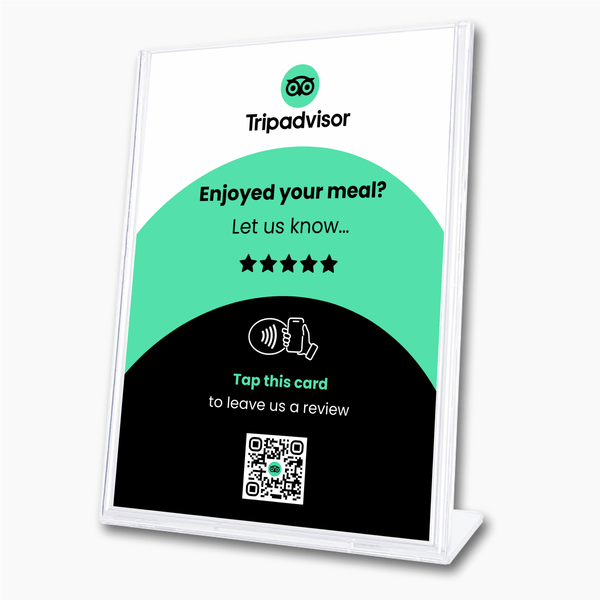 Tripadvisor Restaurant Review Card & A6 Sign Bundle - Tap and Scan - 224 Italy