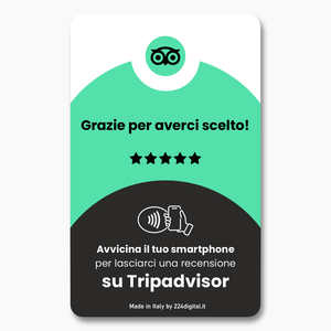 Tripadvisor Restaurant Review Card - Tap and Scan - 224 Italy