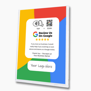 Wall Mounted Google Review Sign - Custom Logo - Tap or Scan - 224 Italy